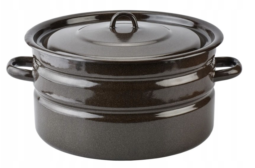 Garnek emaliowany Igmar 14 L z pokrywką – do bigosu, zup i przetworów